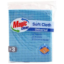 Magic Clean Soft Cloth домакинска кърпа универсал, 3 бр., 32 х 38 см (1 бр.)