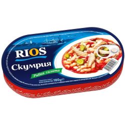 Rios скумрия филе рибна салата с боб (180 г)
