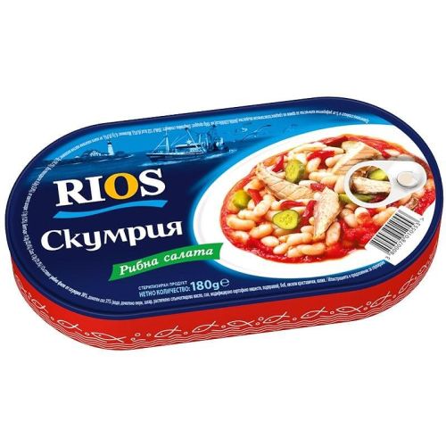 Rios скумрия филе рибна салата с боб (180 г)