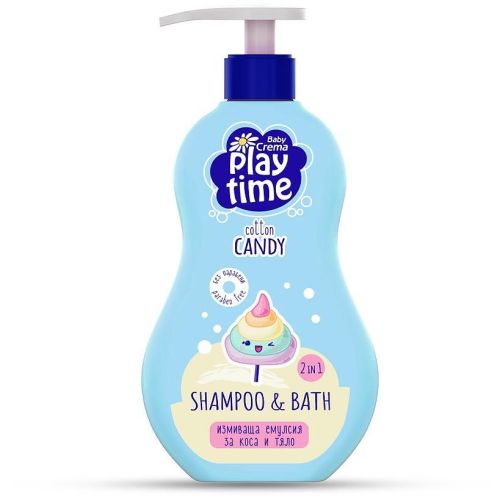 Baby Crema Play Time Cotton Candy 2в1 детски измивен душ гел (400 мл)