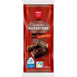 REWE кувертюр от горчив шоколад 56% какао (200 г)