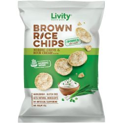 Livity оризов чипс сметана и северен лук (60 г)