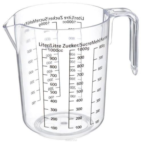 Fackelmann мерителен съд с държка, пластмаса, 1 л (1 бр.)