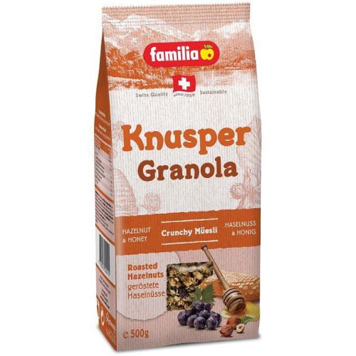 Familia хрупкави мюсли със стафиди и лешници (500 г)