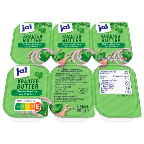 JA! масло с подправки, 6 бр. х 20 г (120 г)