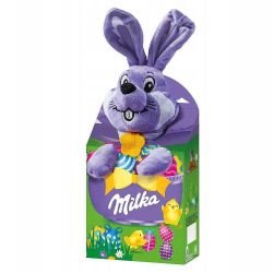 Milka великденска плюшена играчка с шоколад, различни визии (96 г)