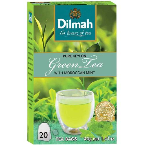 Dilmah цейлонски зелен чай с мароканска мента, 20 бр. (40 г)