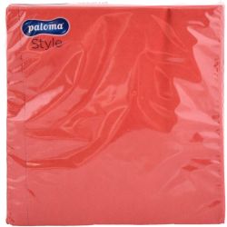 Paloma Style трипластови салфетки червени, 33 см х 33 см (20 бр.)
