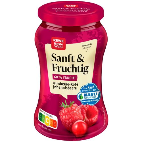 REWE конфитюр от малини и касис, 60% плод (270 г)