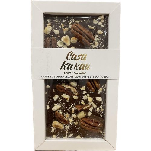 Casa Kakau занаятчийски шоколад с пекан без добавена захар (80 г)