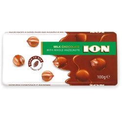 ION млечен шоколад с цели лешници (100 г)
