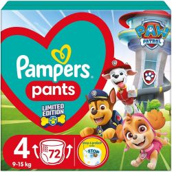 Pampers Paw Patrol гащички, размер 4 (72 бр.)