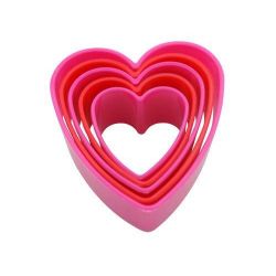 Fackelmann форми за изрязване на тесто, сърце, пластмаса, 5 бр. (1 бр.)