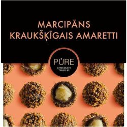 Pure Chocolate Truffles млечни шоколадови трюфели хрупкави бисквити и марципан (96 г)