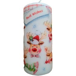 Коледна свещ Рудолф, 15 см (1 бр.)