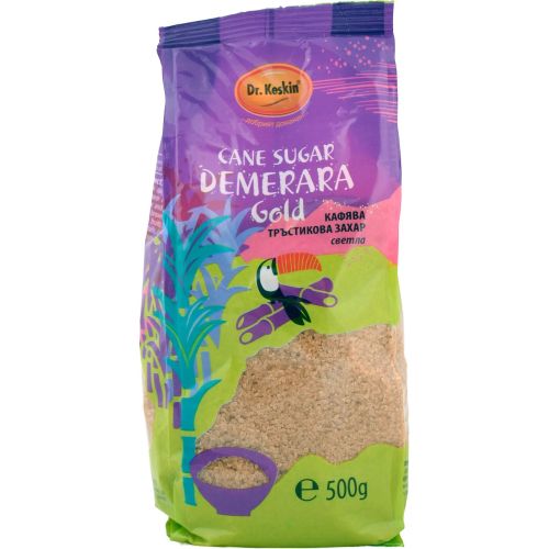 Dr. Keskin Can Sugar Demerara Gold кафява тръстикова захар, светла (500 г)
