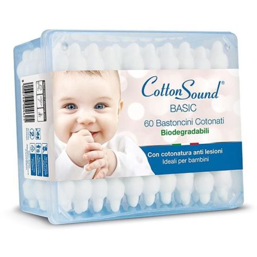 Cotton Sound Bebe клечки за уши, бебешки, кутия (60 бр.)