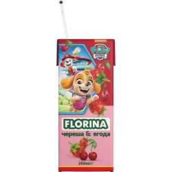 Florina сок ягода и череша, сламка (250 мл)