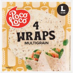 Poco Loco многозърнести тортили, 4 бр., 25 см (245 г)