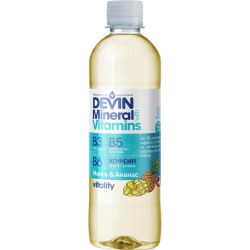 Devin Minerals with Vitamins вода с манго, ананас и кофеин (425 мл)