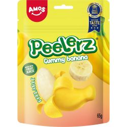 Amos Peelerz Gummy желирани бонбони банан (65 г)