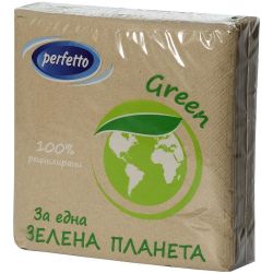 Perfetto Green рециклирани салфетки, 1 пласт, 33х32 см, 60 бр. (60 бр.)