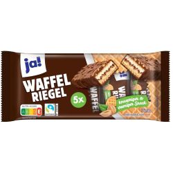 JA! вафлени блокчета с млечен, лешников и нуга крем, обвити с млечен шоколад, 5 бр. х 34.5 г (172.5 г)