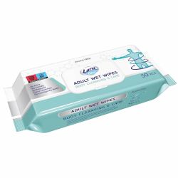 Lara Care мокри кърпички за възрастни без алкохол (50 бр.)