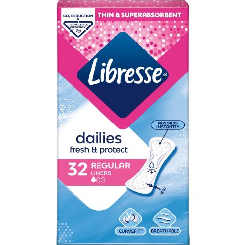 Libresse Dailies Fresh Regular Liners ежедневни дамски превръзки (32 бр.)