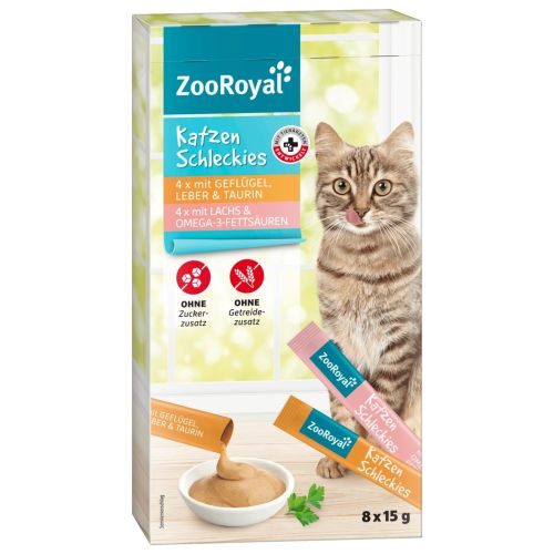 ZooRoyal котешка храна птиче месо и дроб, риба, 8 бр. х 15 г (120 г)