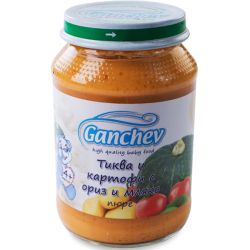 Ганчев пюре от тиква, ориз и мляко (190 г)