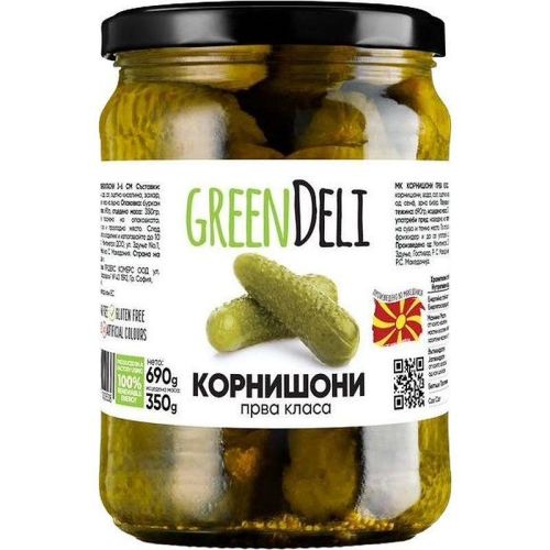 Green Deli корнишони, 3–6 см (690 г)