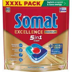 Somat Excellence Premium 5in1 капсули за съдомиялна (80 бр.)