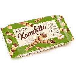 Roshen Konafetto вафлени пурички с лешников вкус (140 г)