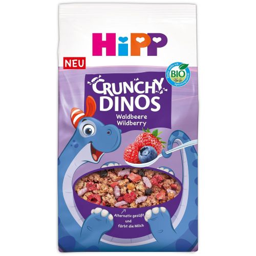 HiPP Crunchy Dinos био хрупкави мюсли с горски плодове (300 г)