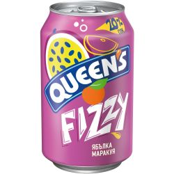 Queen's Fizzy газирана напитка ябълка и маракуя (330 мл)