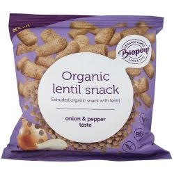 Biopont био снакс от леща с лук и пипер, без глутен (60 г)