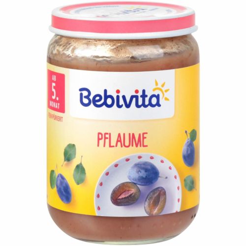 Bebivita пюре от сливи, 5+ месеца (190 г)