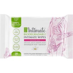 Nature of Agiva влажни интимни кърпи лайка, биоразградими (20 бр.)