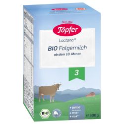 Topfer Lactana 3 био мляко с DHA и ALA за преходно, 10+ месеца (600 г)