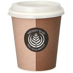 Papstar картонени чаши с капак 200 мл (10 бр.)