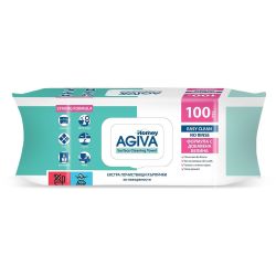 Agiva Homey универсални влажни кърпи с белина, с капак (100 бр.)