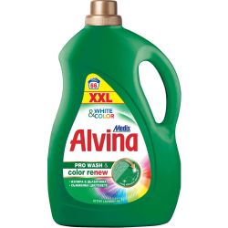 Alvina White & Color течен перилен препарат за бели и цветни тъкани, 66 пранета (3.3 л)