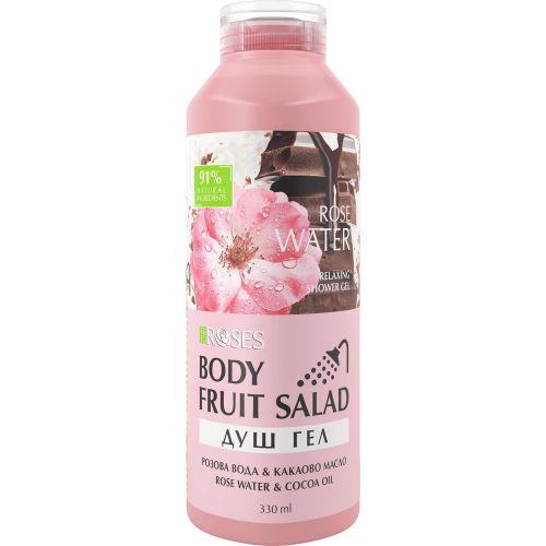 Nature of Agiva Fruid Salad натурален душ гел розова вода и какаово масло (330 мл)