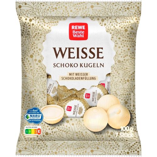 REWE мини топчета с бял шоколад и крем (100 г)