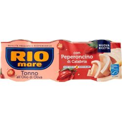 Rio Mare риба тон в маслиново масло с пеперони от Калабрия, 3 бр. х 65 г (195 г)