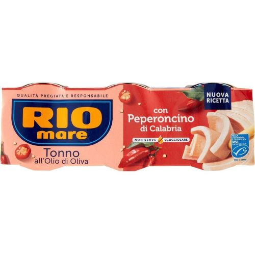 Rio Mare риба тон в маслиново масло с пеперони от Калабрия, 3 бр. х 65 г (195 г)