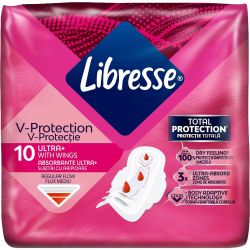 Libresse V-Protection Ultra+ дамски превръзки с крилца (10 бр.)