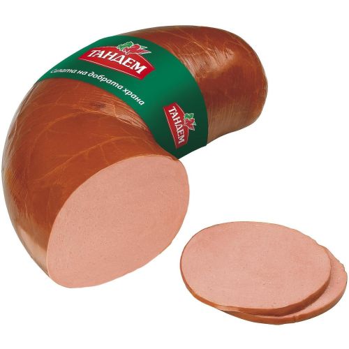 Тандем телешки колбас в естествена обвивка, на килограм (1 кг)