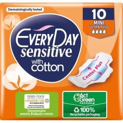 Everyday Sensitive with Cotton Mini Ultra Plus дамски превръзки (10 бр.)
